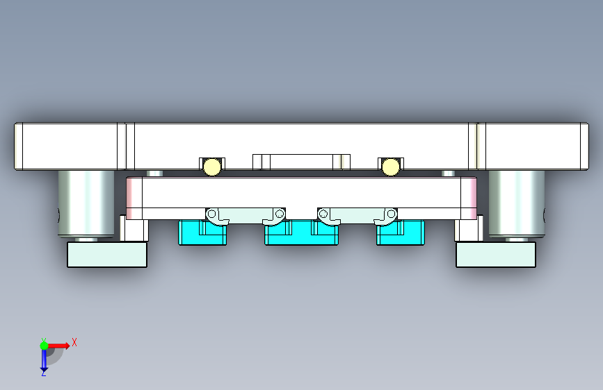 t100Chi-笔记本CNC工装夹具三维模型CNC1 俯视图