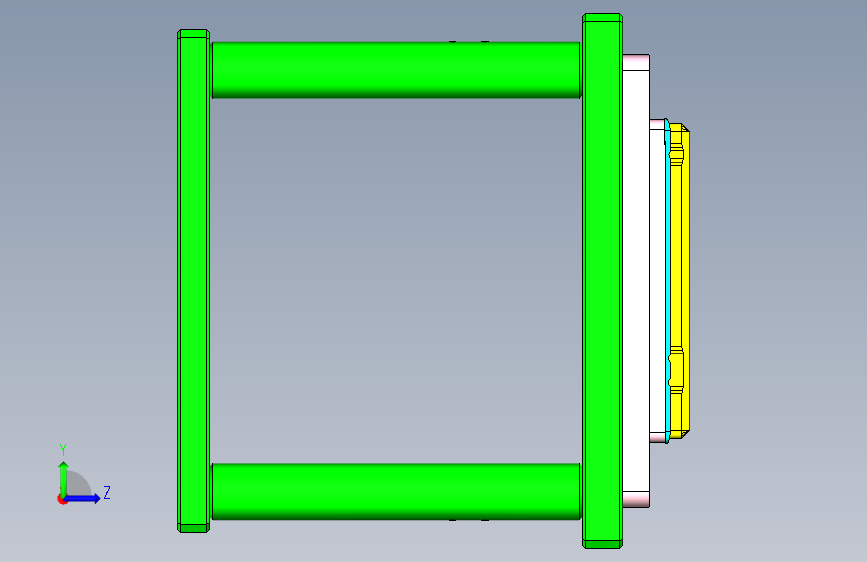 TEA-C笔记本CNC工装夹具三维模型-CNC1 左侧视图