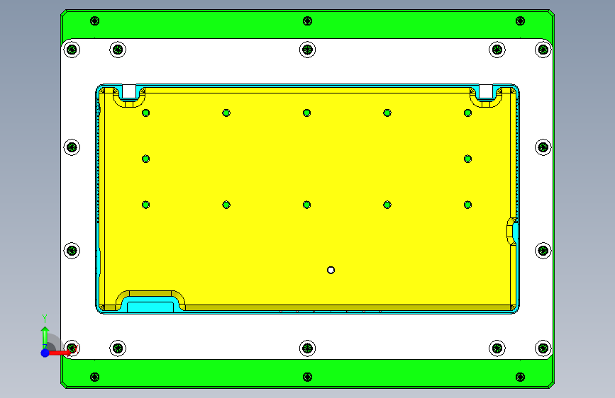 TEA-C笔记本CNC工装夹具三维模型-CNC1 正面视图