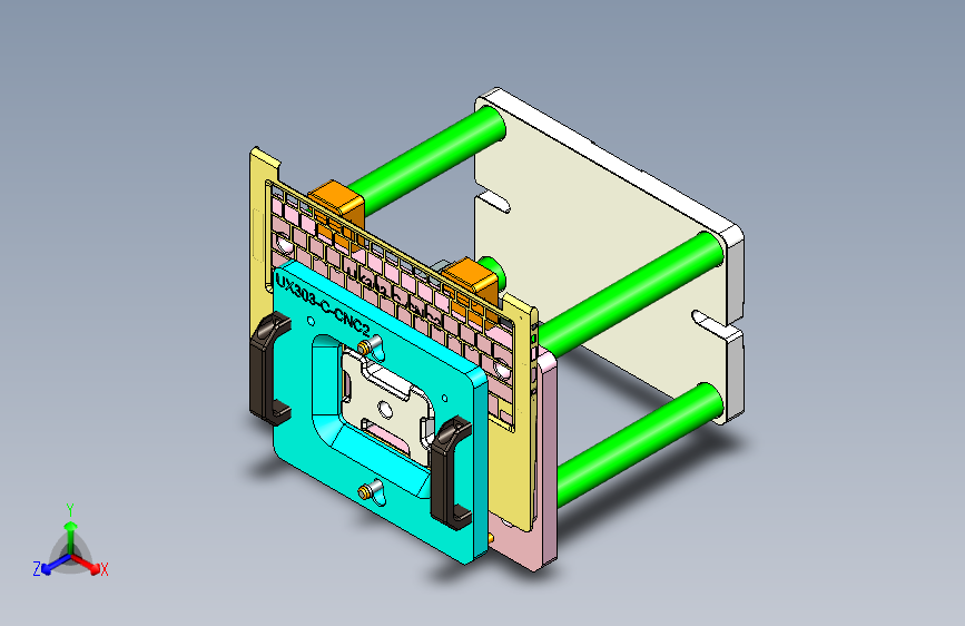 UX303-C-笔记本CNC工装夹具三维模型CNC2