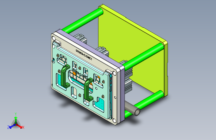 UX303-C-笔记本CNC工装夹具三维模型CNC1