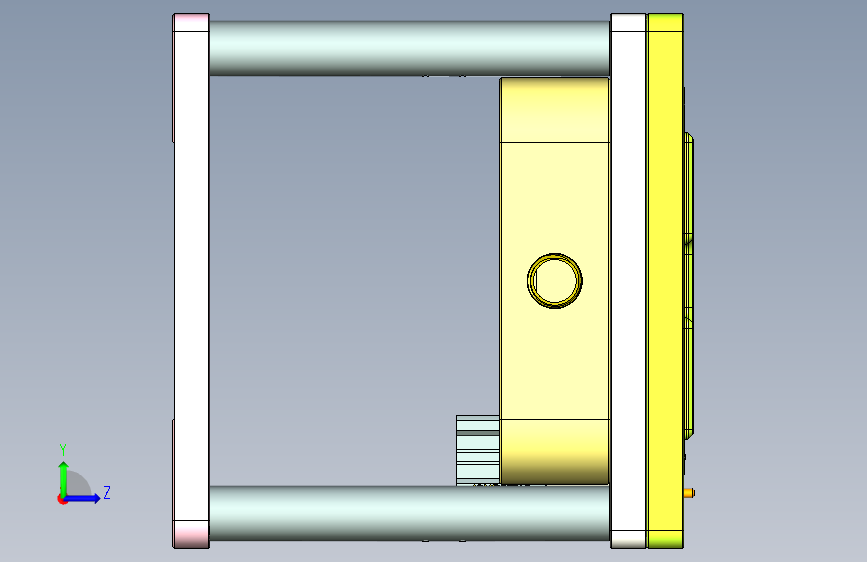 UX305-B笔记本CNC工装夹具三维模型-CNC1 左侧视图