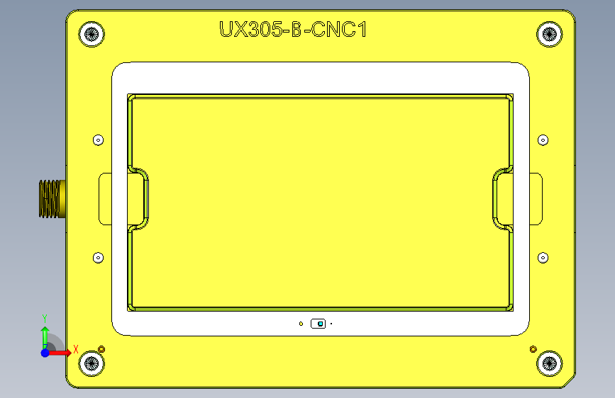 UX305-B笔记本CNC工装夹具三维模型-CNC1 正面视图