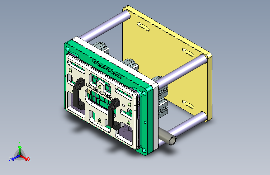 UX305-C-笔记本CNC工装夹具三维模型CNC2