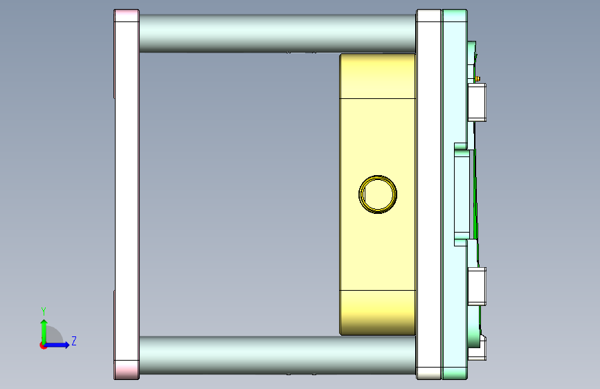 UX305-D笔记本CNC工装夹具三维模型-CNC1 左侧视图