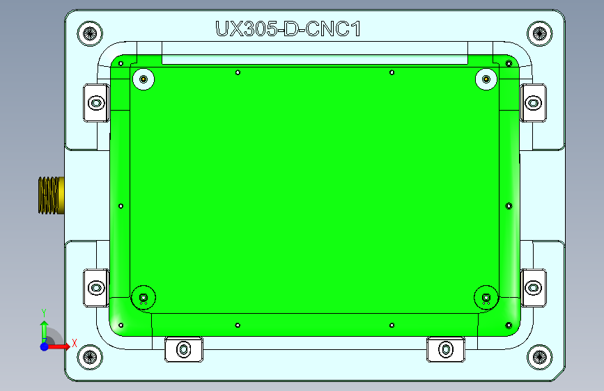 UX305-D笔记本CNC工装夹具三维模型-CNC1 正面视图