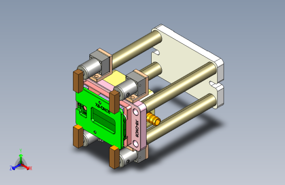 X8-CNC6笔记本CNC工装夹具三维模型