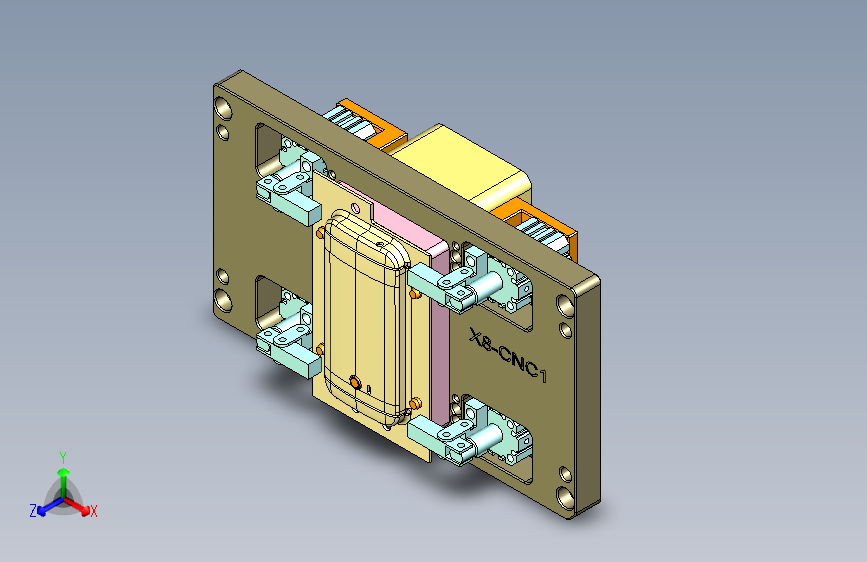 X8-笔记本CNC工装夹具三维模型CNC1-1028