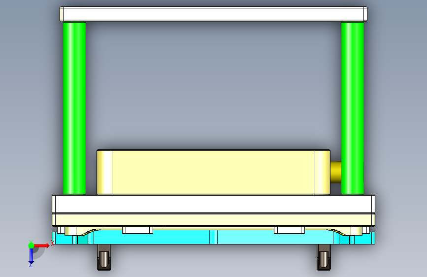 aap10_lcd_cover_al-笔记本CNC工装夹具三维模型CNC2-1110 俯视图