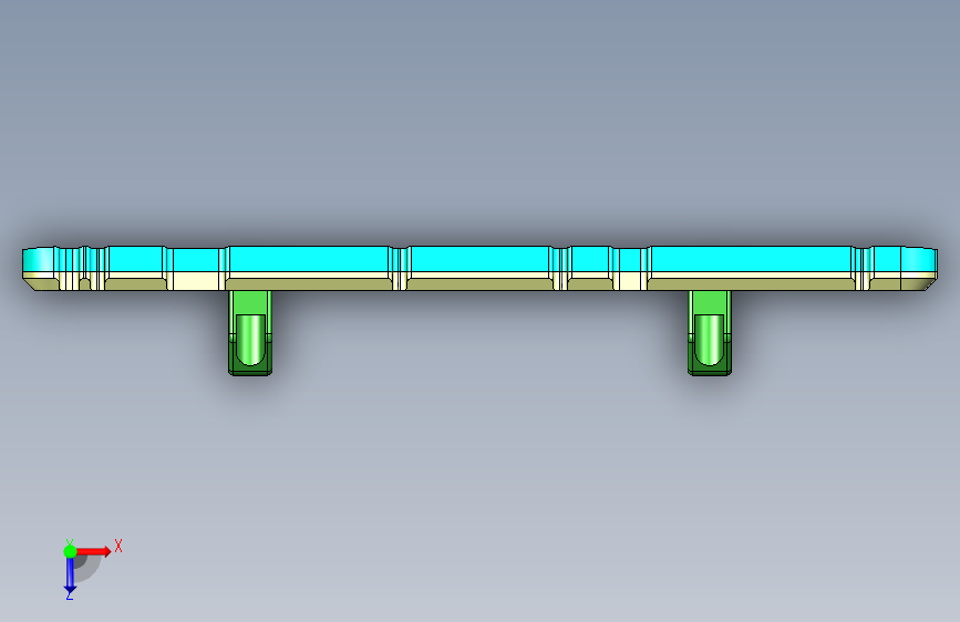 AAPA0-TRIM笔记本CNC工装夹具三维模型-CNC3-Gaiban-20150303 俯视图