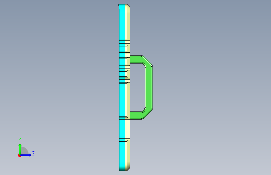 AAPA0-TRIM笔记本CNC工装夹具三维模型-CNC3-Gaiban-20150303 左侧视图
