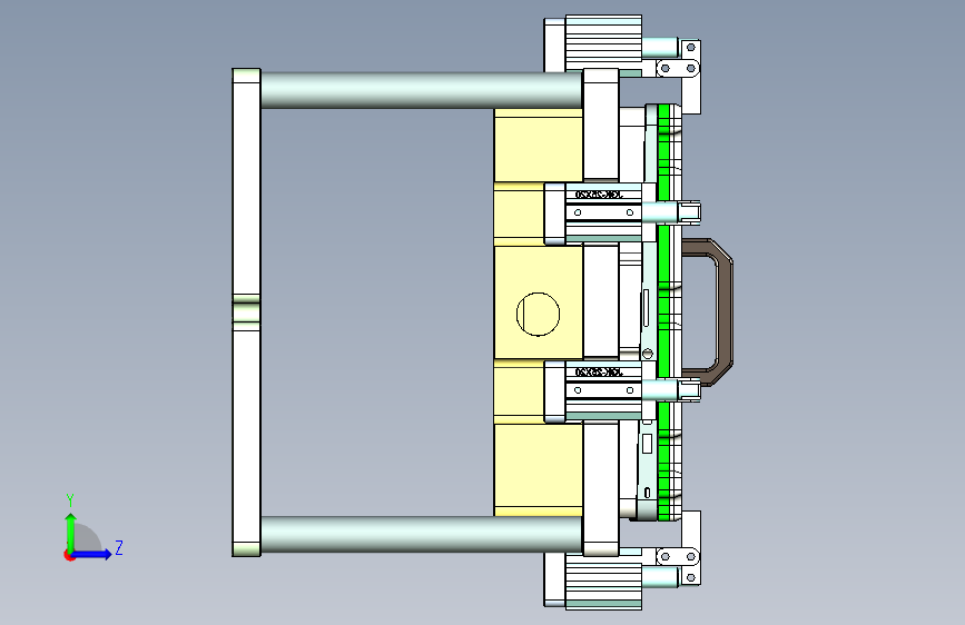AAPB0-TRIM-笔记本CNC工装夹具三维模型CNC4-0302 左侧视图
