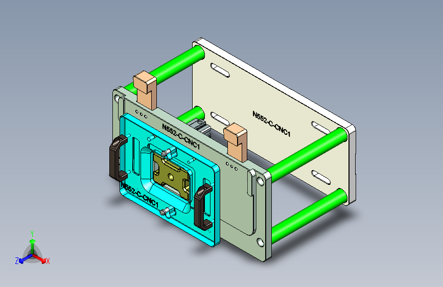 N552-C笔记本CNC工装夹具三维模型-CNC1-0420
