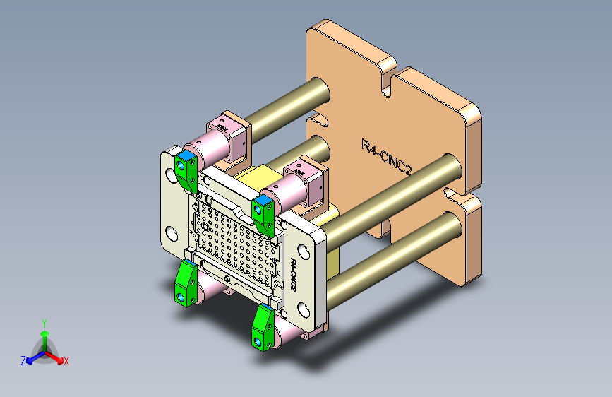 R4-笔记本CNC工装夹具三维模型CNC2-1026 主视图