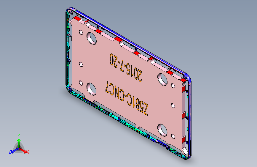 Z581C-笔记本CNC工装夹具三维模型CNC7-0723
