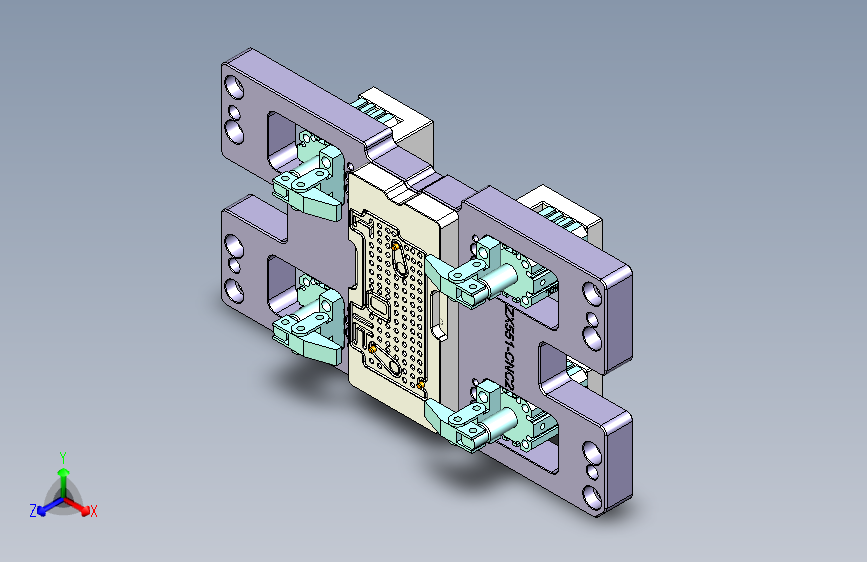 ZX551-B笔记本CNC工装夹具三维模型-CNC2-1010