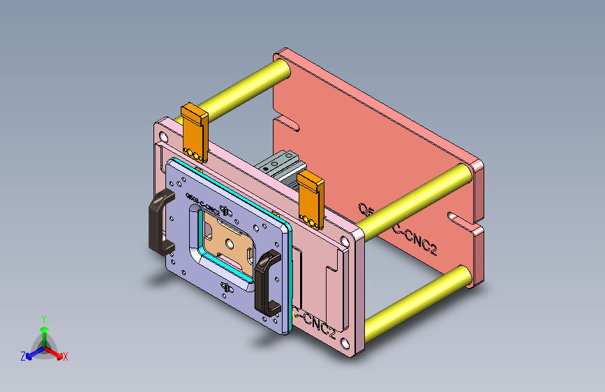 笔记本CNC工装夹具三维模型