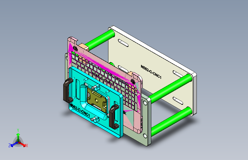 N552-C笔记本CNC工装夹具三维模型-CNC1-0420