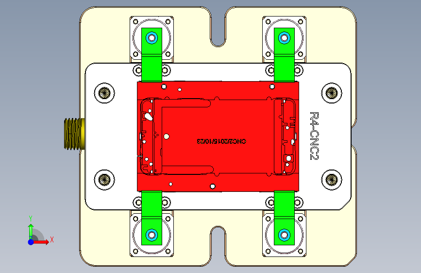 R4-CNC2-笔记本CNC工装夹具三维模型1026 正面视图