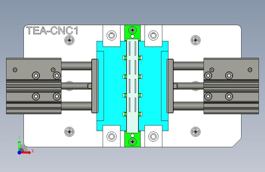 TEA-笔记本CNC工装夹具三维模型CNC1-0317 正面视图