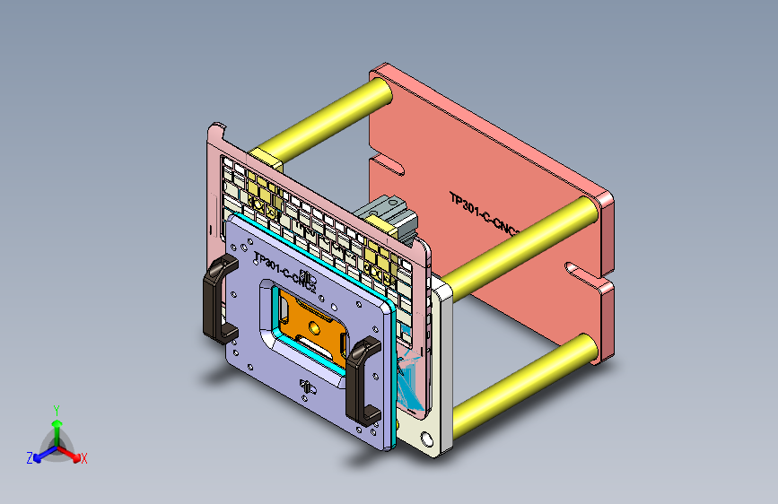 TP301-C笔记本CNC工装夹具三维模型-CNC2-0609