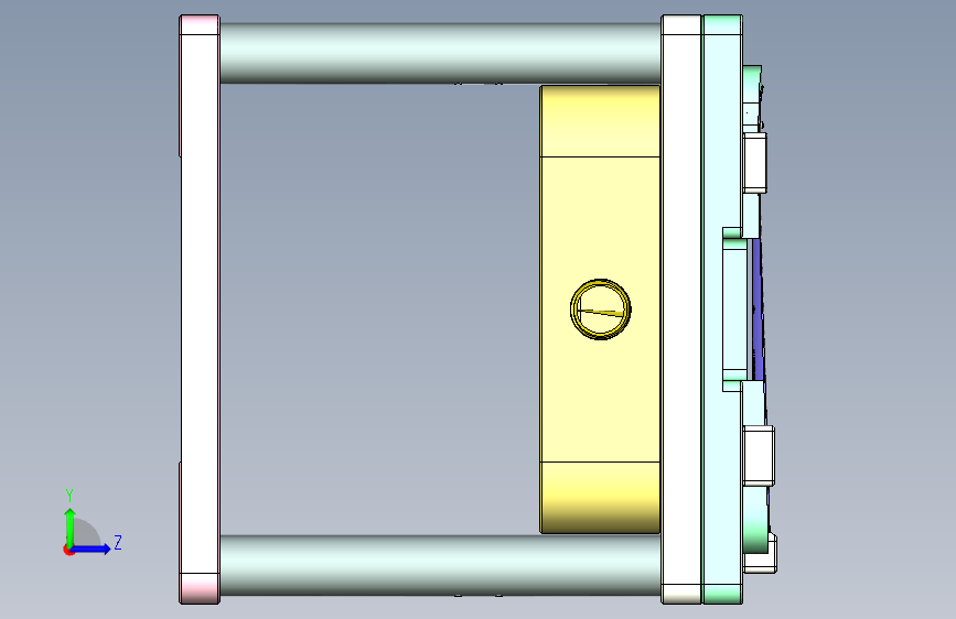 UX305LA-D笔记本CNC工装夹具三维模型-CNC1 左侧视图