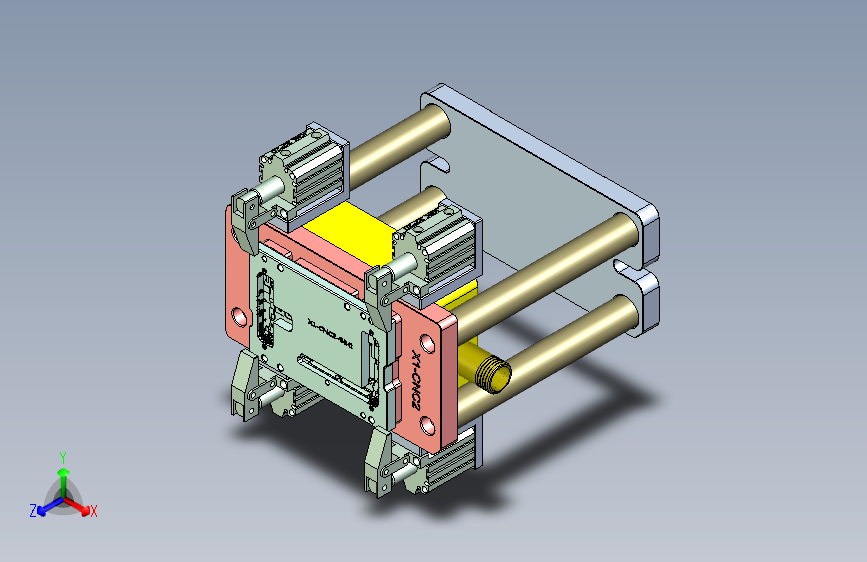 X1-笔记本CNC工装夹具三维模型CNC2-0122 主视图