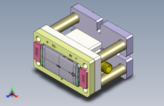 X1-笔记本CNC工装夹具三维模型CNC8-0605