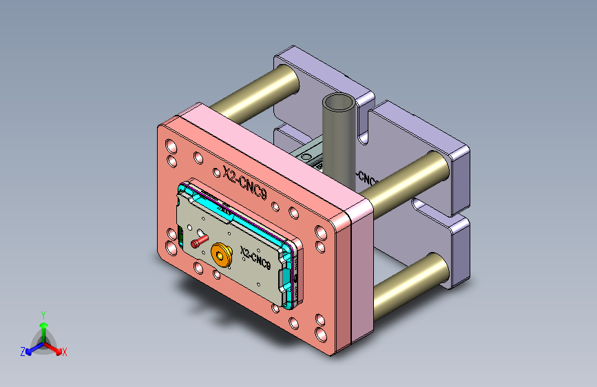 X2-笔记本CNC工装夹具三维模型CNC9-1102