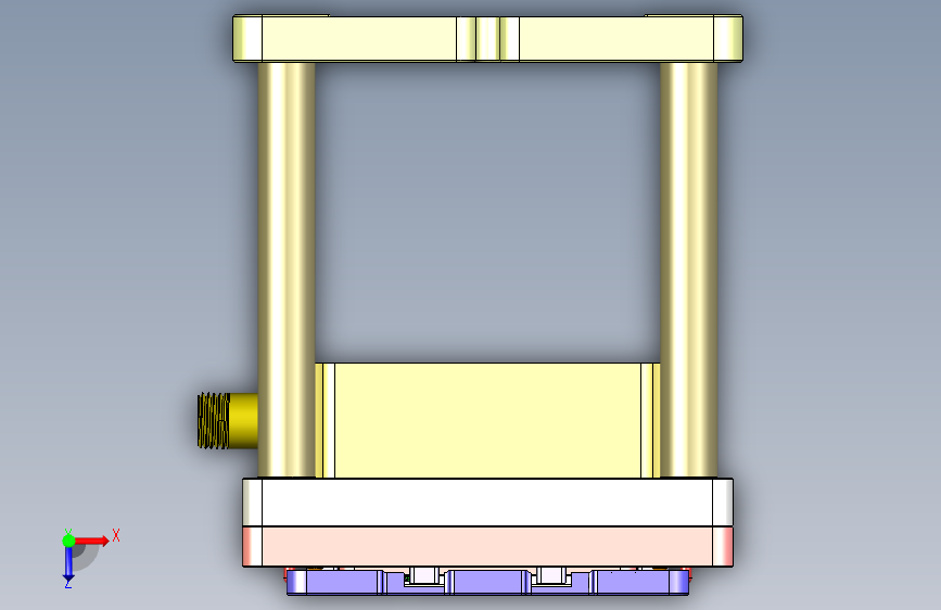 X2-笔记本CNC工装夹具三维模型CNC10-1103 俯视图