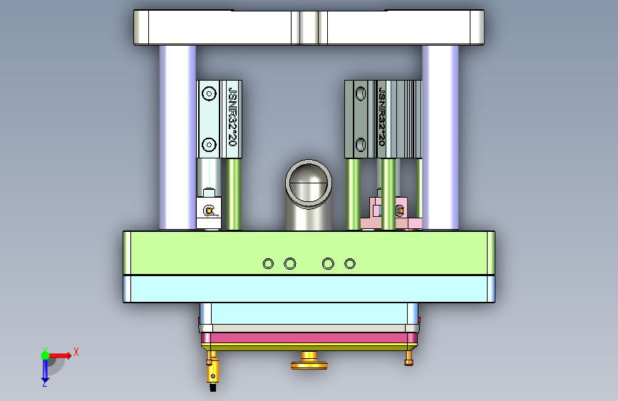 X3-B笔记本CNC工装夹具三维模型-CNC6-1013 俯视图