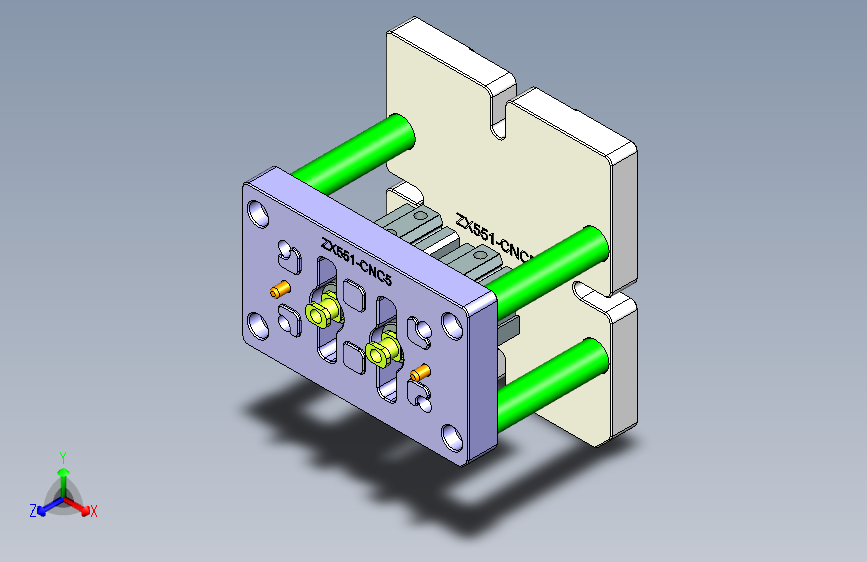 ZX551-B-笔记本CNC工装夹具三维模型CNC5-1010