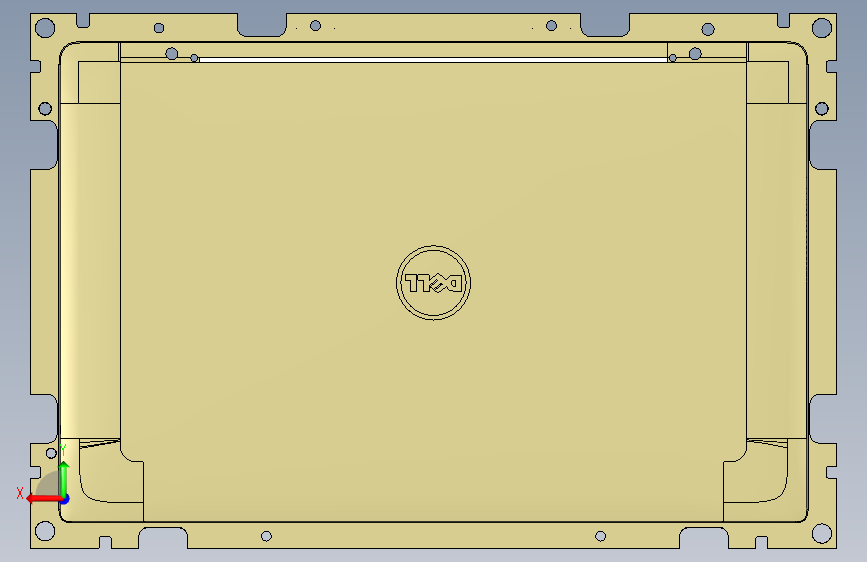BAZ80-A笔记本CNC工装夹具三维模型-CNC5 背面视图