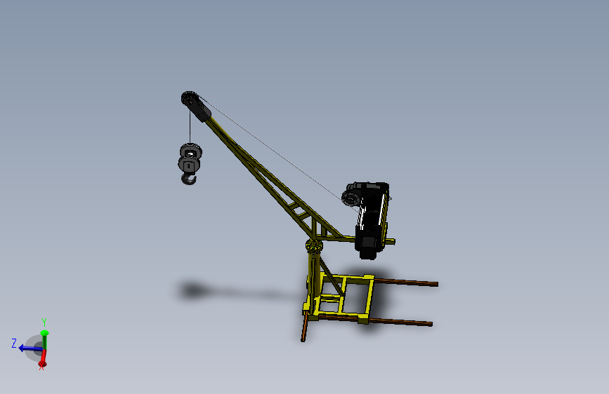 D1196-0.5T便携式吊运装置的设计三维SW2013带参+CAD+说明书