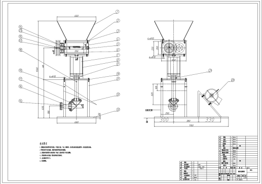 D1006-农家肥加工装置（破碎+制粒机）+CAD+说明书==894706=250