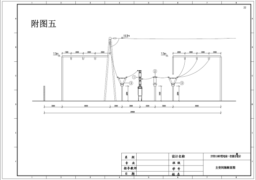 D0780-ZY市110KV变电站一次部分设计+CAD+说明书==370206=250