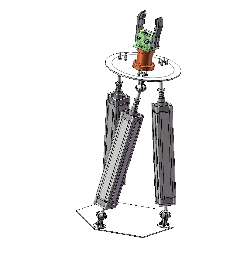 D0799-并联机器人三维SW2018带参+CAD+说明书==1533238=250