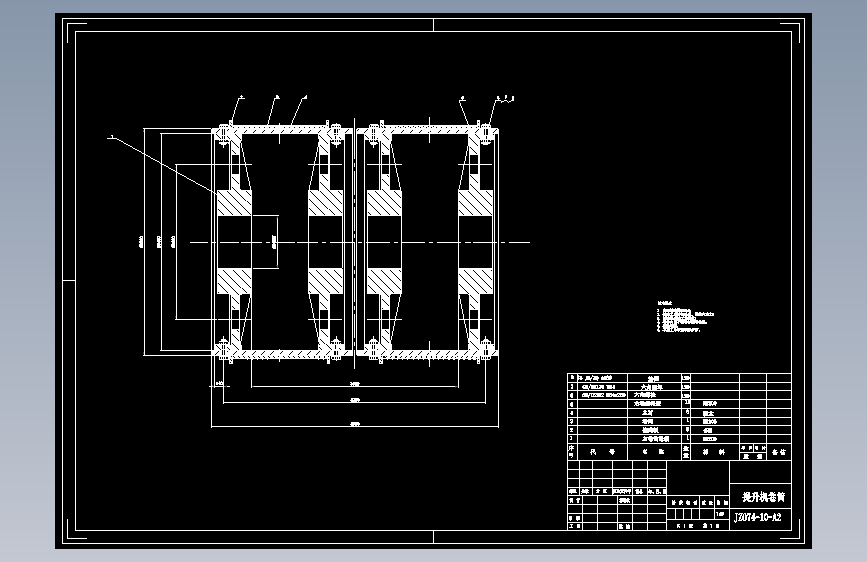 D0696-2JK-3.5单绳双滚筒缠绕式提升机设计CAD+说明书==701040=250