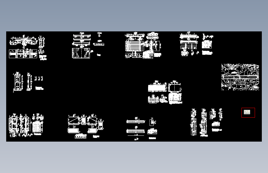 高速公路人行天桥设计图_DWG