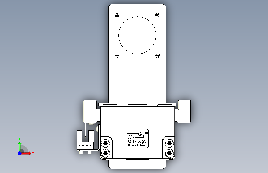 TPA-KNR-60E-1205C-L400A1-MU-H10-N3线性模块铝制底座 正面视图