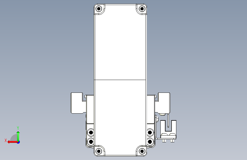 TPA-KNR-60E-1205C-L400A1-MU-H10-N3线性模块铝制底座 背面视图