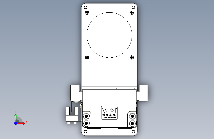 TPA-KNR-60E-1205C-L500A1-MU-H40-N3线性模块铝制底座 正面视图