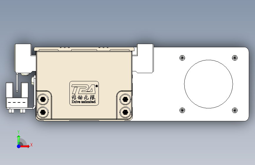 TPA-KNR-60E-1205C-L800A1-MR-H10-N3线性模块铝制底座 正面视图