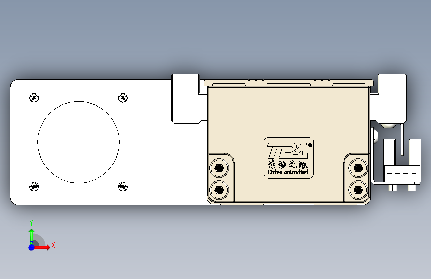 TPA-KNR-60E-1210C-L650A1-ML-H10-N3线性模块铝制底座 正面视图