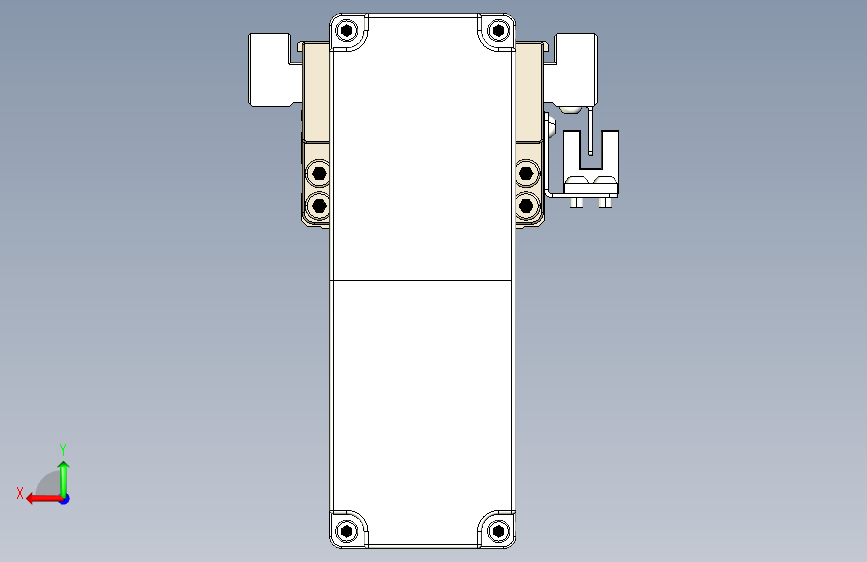 TPA-KNR-60E-1210C-L650A1-MP-H10-N3线性模块铝制底座 背面视图