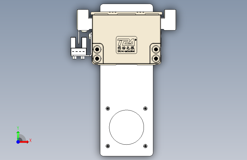 TPA-KNR-60E-1210C-L650A1-MP-H10-N3线性模块铝制底座 正面视图