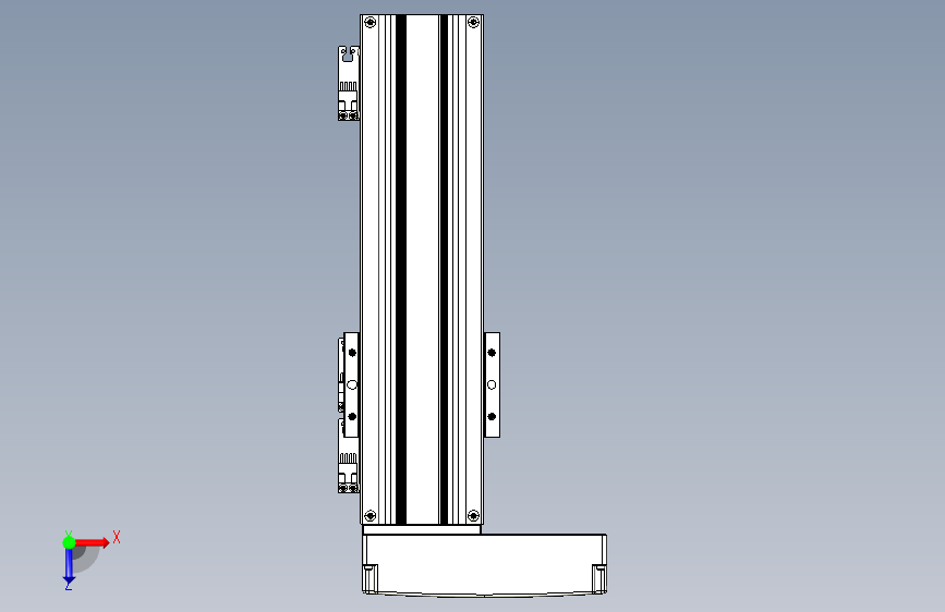 TPA-KNR-86E-1610C-L200A1-ML-H10-N3线性模块铝制底座 俯视图