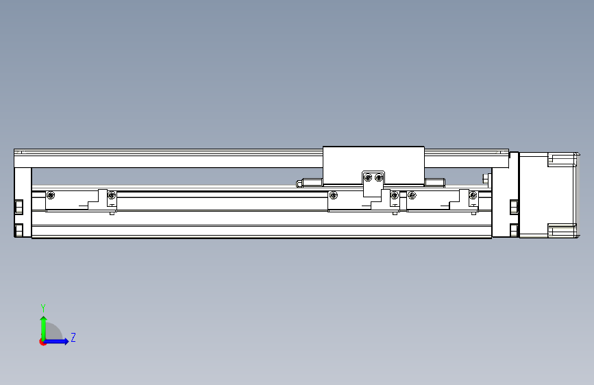 TPA-KNR-86E-1610C-L200A1-ML-H10-N3线性模块铝制底座 左侧视图