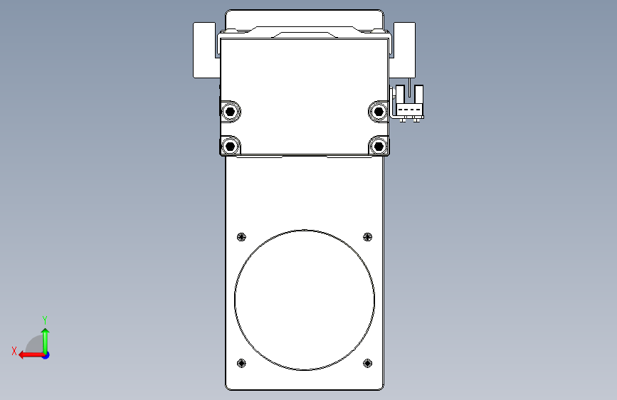 TPA-KNR-86E-1610C-L250A1-MP-P75-N3线性模块铝制底座 背面视图
