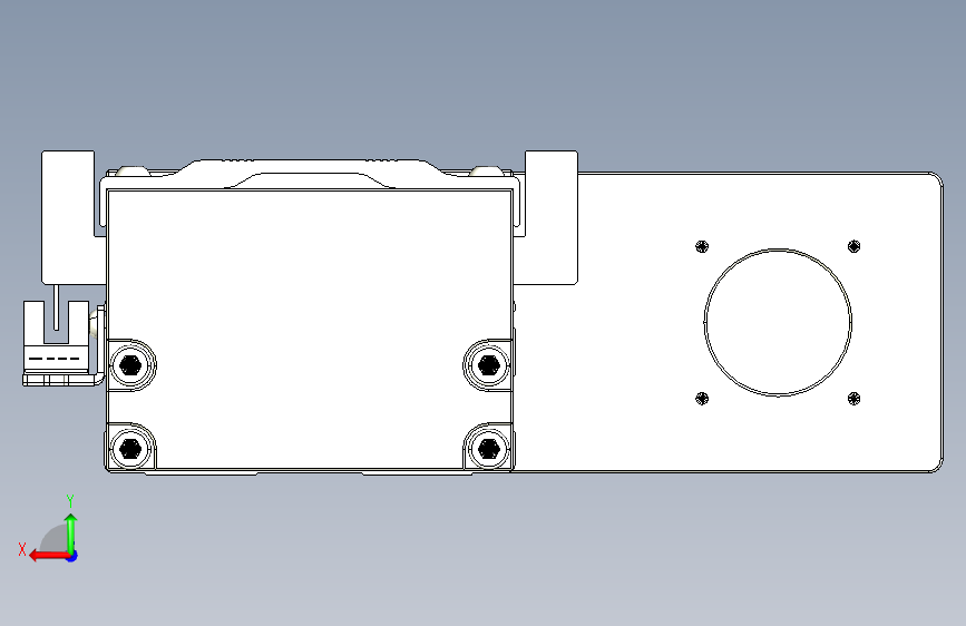 TPA-KNR-86E-1610C-L250A1-MR-P10-N3线性模块铝制底座 背面视图